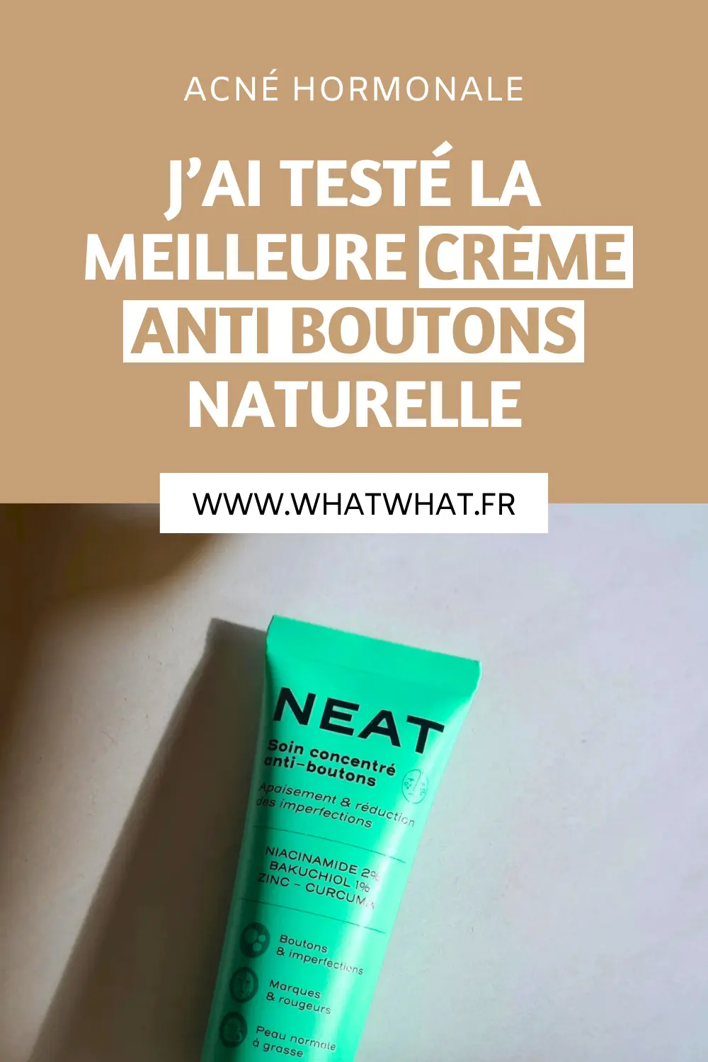 J'ai testé la meilleure crèmes anti boutons naturelle